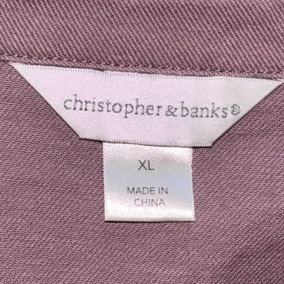 Christopher & Banks Dusty Purple Plum Heavy Cotton Barn Coat XL - Picture 10 of 11